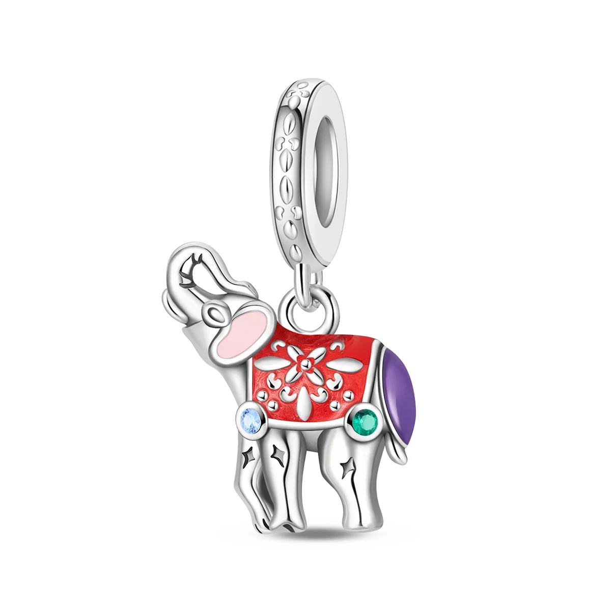 925 Sterling Silver Animal Charms Set Elephant Cat Capybara Swan Zircon Beads for DIY Necklace and Bracelet Jewelry Gift