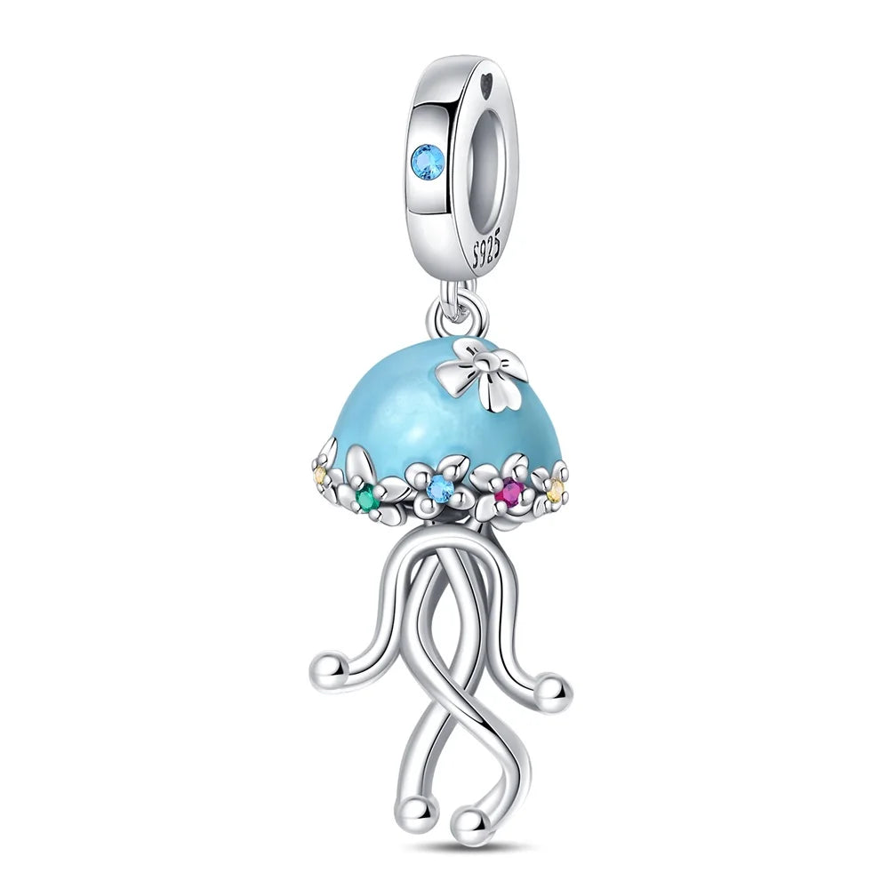 Sterling Silver Ocean-Themed Charm Pendant for Bracelets and Necklaces PAC1179