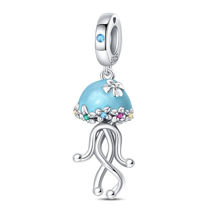 Sterling Silver Ocean-Themed Charm Pendant for Bracelets and Necklaces PAC1179