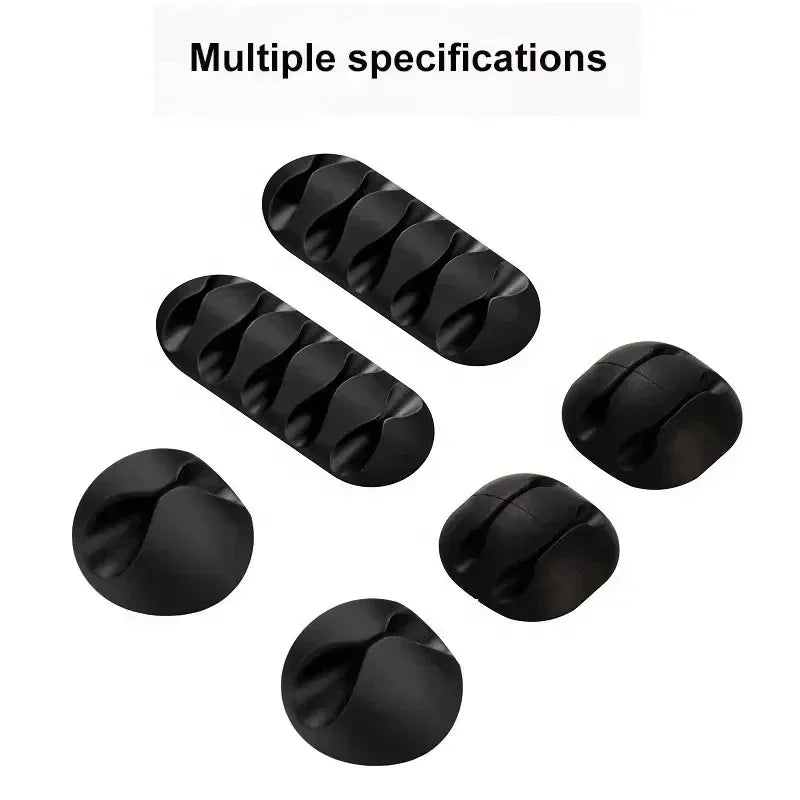 Silicone USB Cable Organizer Clips Self Adhesive Wire Winder for Headset Mouse Keyboard iPhone Huawei