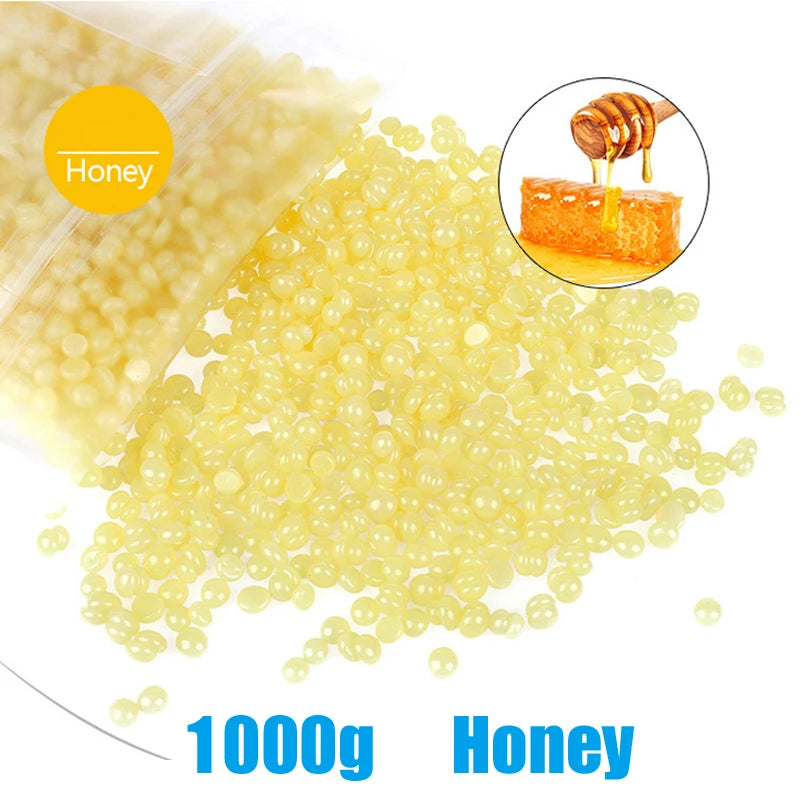 Painless Hard Wax Beans for Bikini and Body Hair Removal with Heating Wax Machine - Fast and Gentle Depilatory Solution