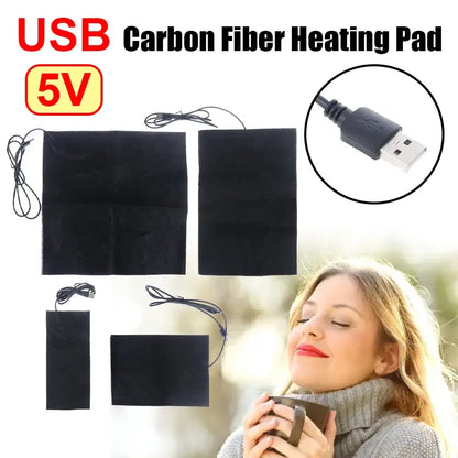 5V USB Warm Paste Pad Carbon Fiber Heating Pad Body Warmer