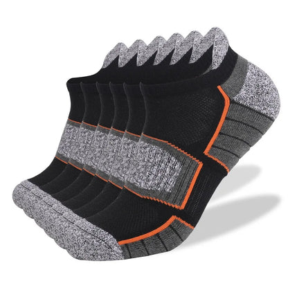 6 Pairs Mens Anti Slip Terry Sole Hiking Socks Arch Support
