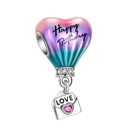 Sparkling Purple Jellyfish Sterling Silver 925 Charm Bead Birthday Pendant for DIY Bracelet Jewelry