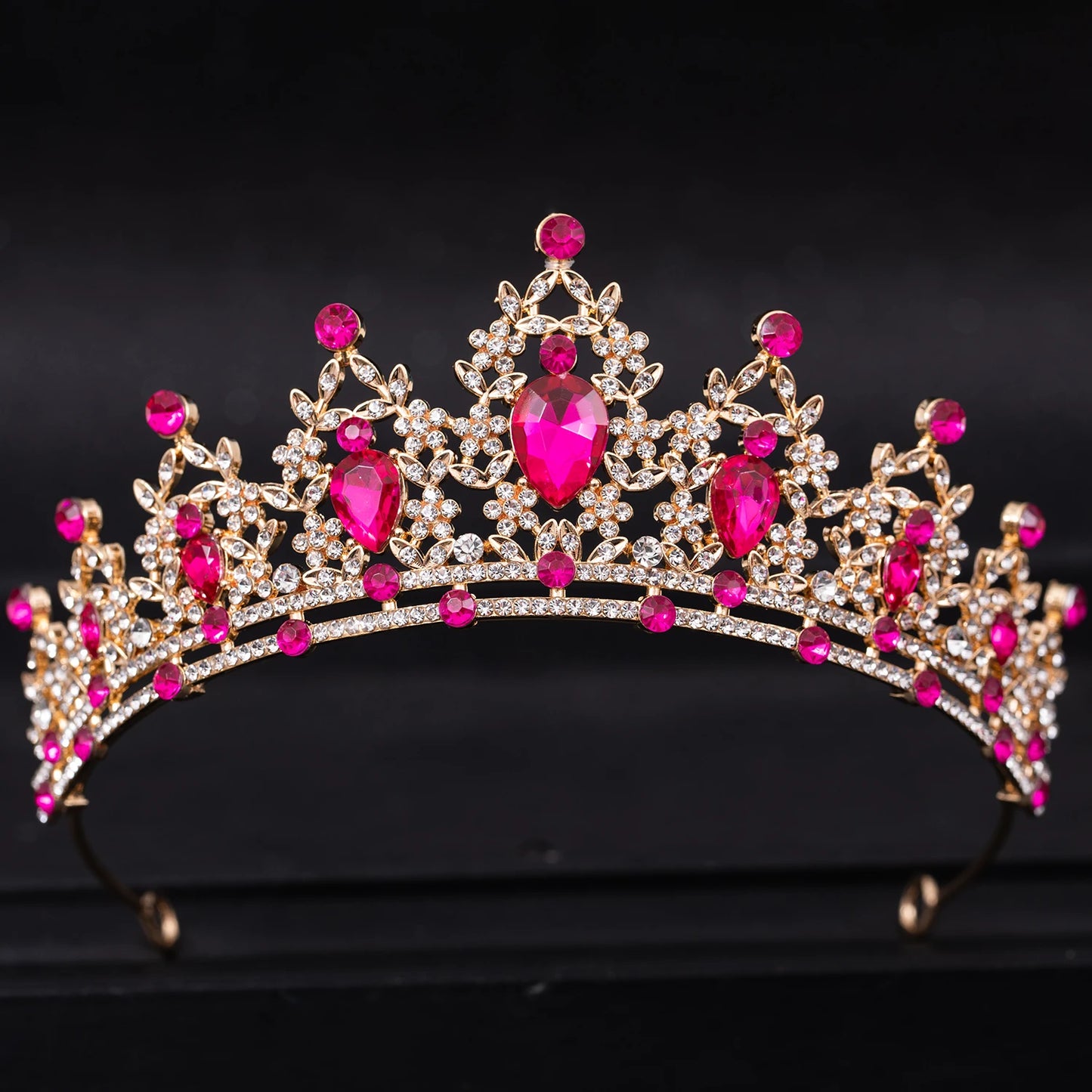Elegant Crystal Bridal Tiara Crown for Weddings Silver Diadem Veil Headpiece Jewelry