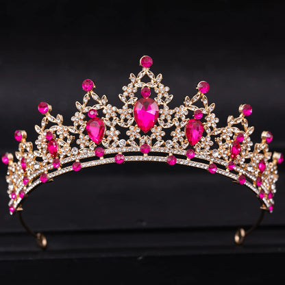 Elegant Crystal Bridal Tiara Crown for Weddings Silver Diadem Veil Headpiece Jewelry