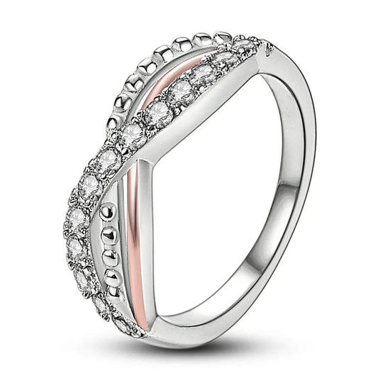Silver Plated Luxury Stackable Rings for Women with Real Infinite Flower Daisy Design Fine Jewelry for Engagement and Wedding Parties KTR008