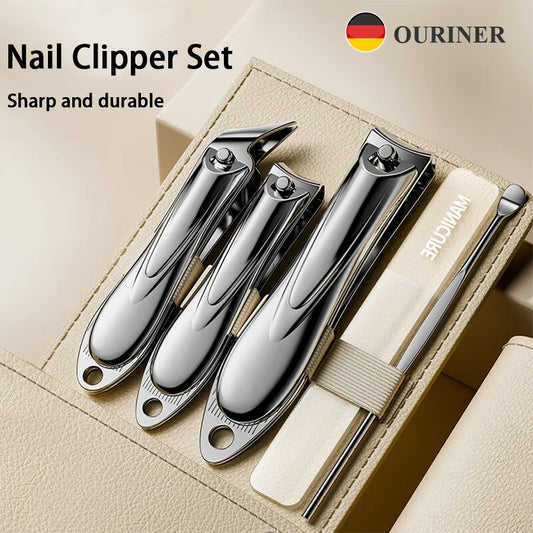 5PCS Travel-Friendly Stainless Steel Manicure Set for Thick Nails & Ingrown Toenails