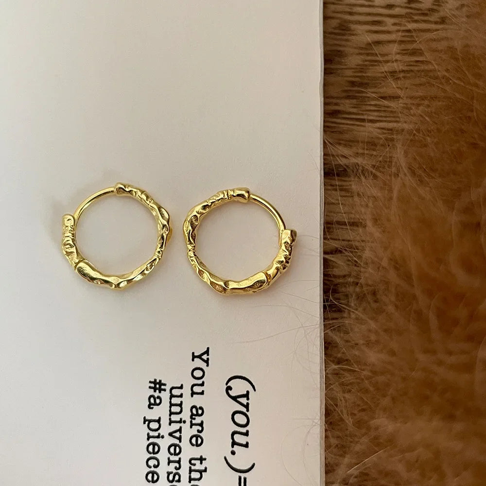 Elegant 925 Sterling Silver Hoop Earrings for Women Wedding Jewelry