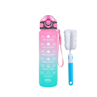32 Oz Motivational Water Bottle With Straw And Strap