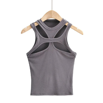 Dozw Girls Cotton Knit Tank Top Hollow Out Vest Chic Casual