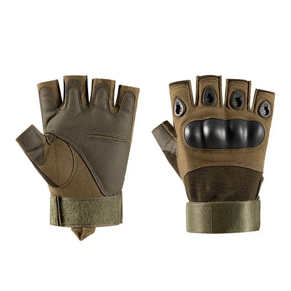 New Tactical Gloves Half Finger Combat Protective Gear for Men Half-Green CHINA L