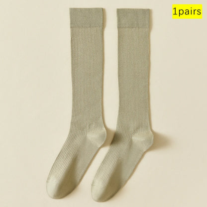 Lightweight Stackable Seamless Cotton Blend Mid Calf Socks