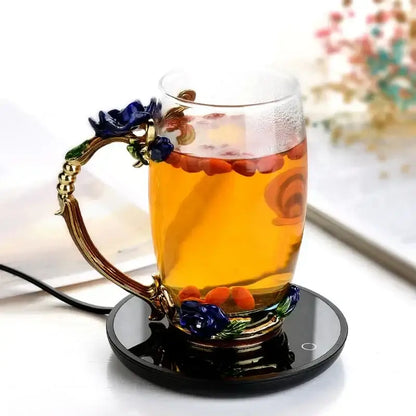New Coffee Mug Cup Warmer for Home Office Milk Tea Water Heating Pad 2 Constant-Temperatures Optional Auto-Off Gift Idea