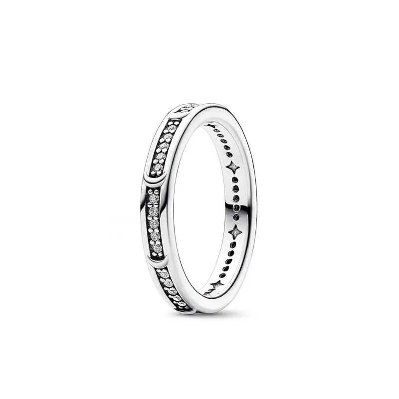 Elegant 925 Sterling Silver Pink Heart Ring for Weddings and Valentine's Day Gifts B4651