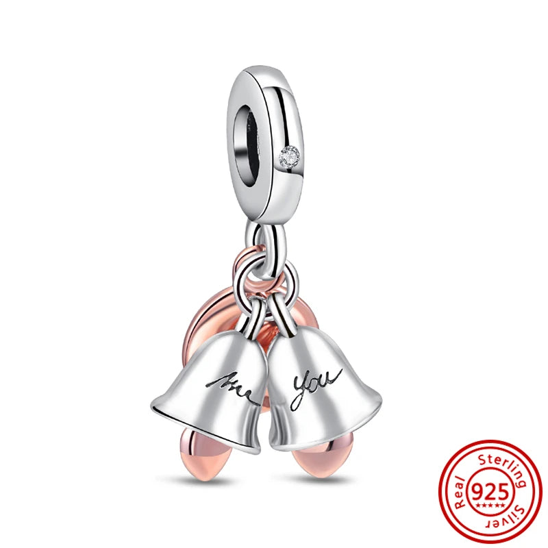 925 Silver Lucky Crown Butterfly Heart Family Tree Beads