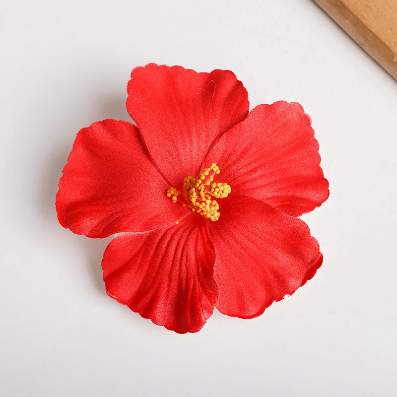 Hawaiian Flower Hair Clips Set for Summer Beach Weddings and Party Celebrations