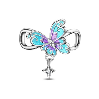 Sparkling Purple Jellyfish Sterling Silver 925 Charm Bead Birthday Pendant for DIY Bracelet Jewelry