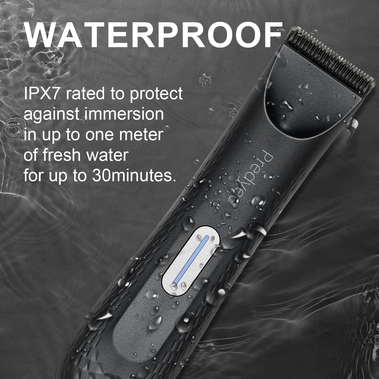 Electric Trimmer for Men's Groin Hair: Waterproof Groomer