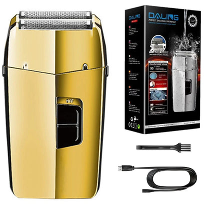 Washable Powerful Electric Shaver For Men With Stainless Steel Blades Wet And Dry Shaving Machine Rechargeable Bald Head And Beard Care