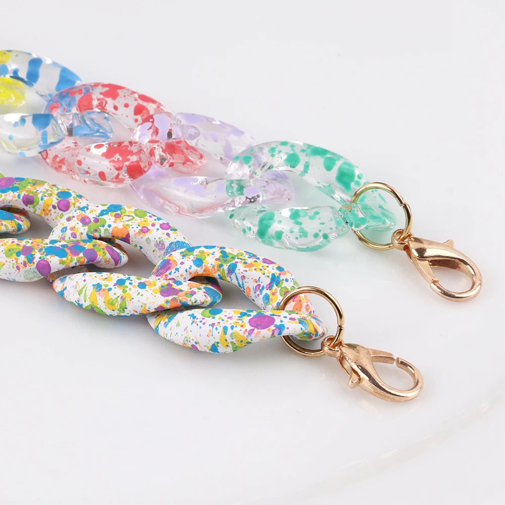 FishSheep Bohemian Candy Color Choker Necklace and Earrings Set for Women 2022 Fashion Jewelry