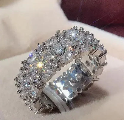 Elegant 925 Sterling Silver Big Water Drop Zircon Ring for Women Perfect Valentine's Day Gift