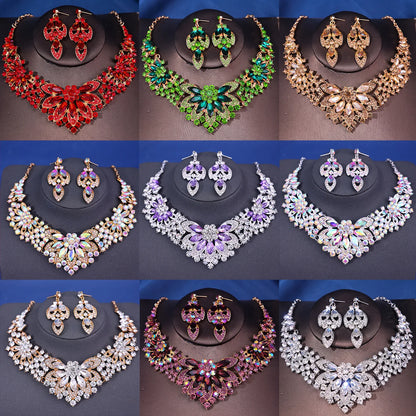 Fashionista Crystal Rhinestone Bridal Jewelry Set - Top-Rated Wedding Accessories for Women