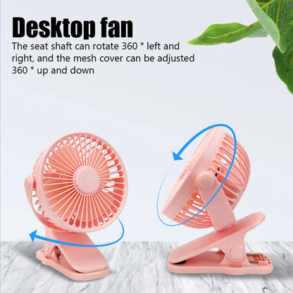 Mini Breeze Portable Hand Clip Fan USB Desktop Electric Fan for Travel and Dorms