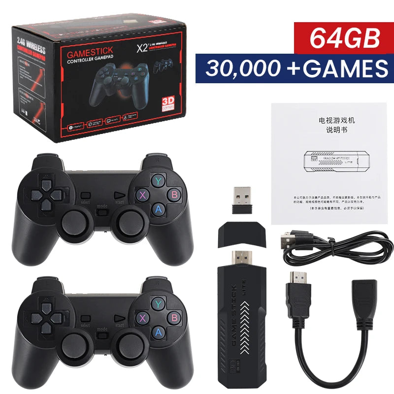 X2 Plus 256G 50000 Game GD10 Pro 4K Game player 3D HD Retro Video Game Console Wireless Controller TV 50 Emulator For Kids Gifts