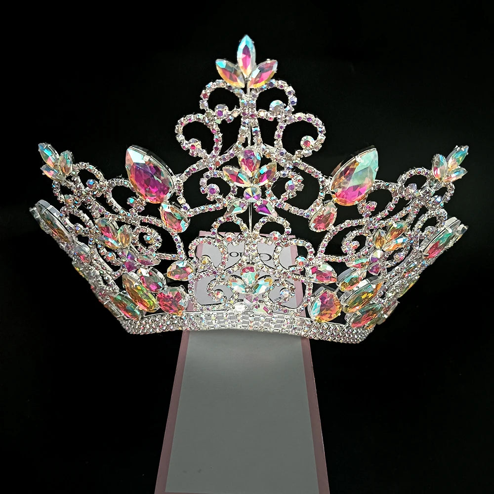 Luxurious Rhinestone Bridal Crown for Pageants and Celebrations