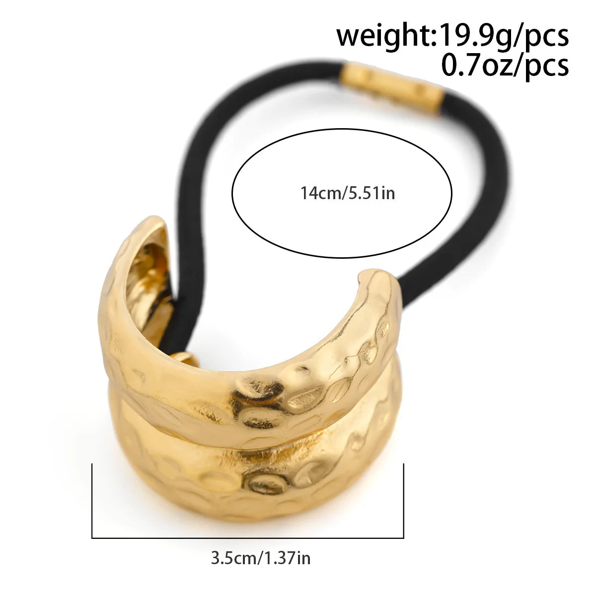 Trendy Geometric Double-Layer Metal Hair Bands for Women