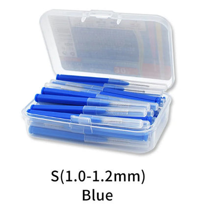 30pcs Premium Dental Picks Kit for Effective Oral Care blue(1.0mm-1.2mm)