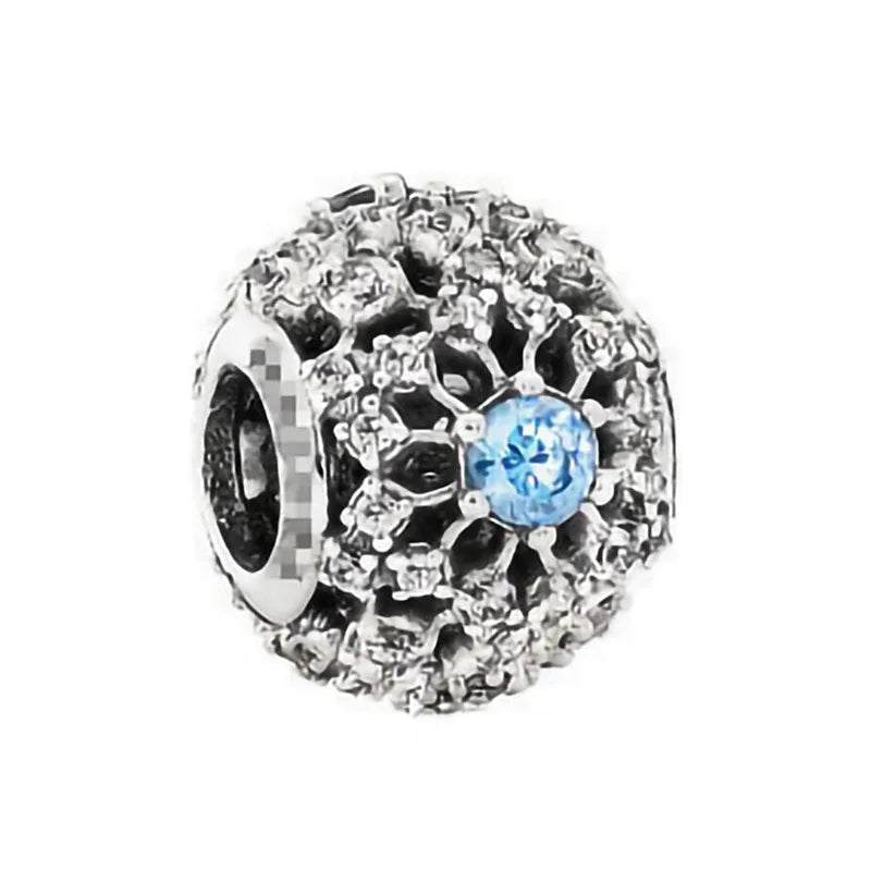 Yinyang Flower Clover Pendant 925 Silver Amulet for Bracelets DIY Jewelry Gift B1194