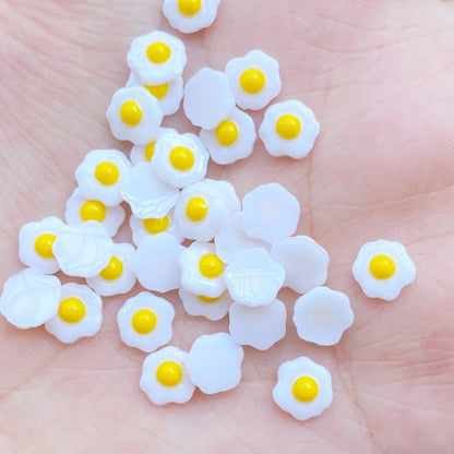 Rhinestone Nail Art Decoration Set 100 Pieces Mini Egg 3D Resin Charms for DIY Manicure