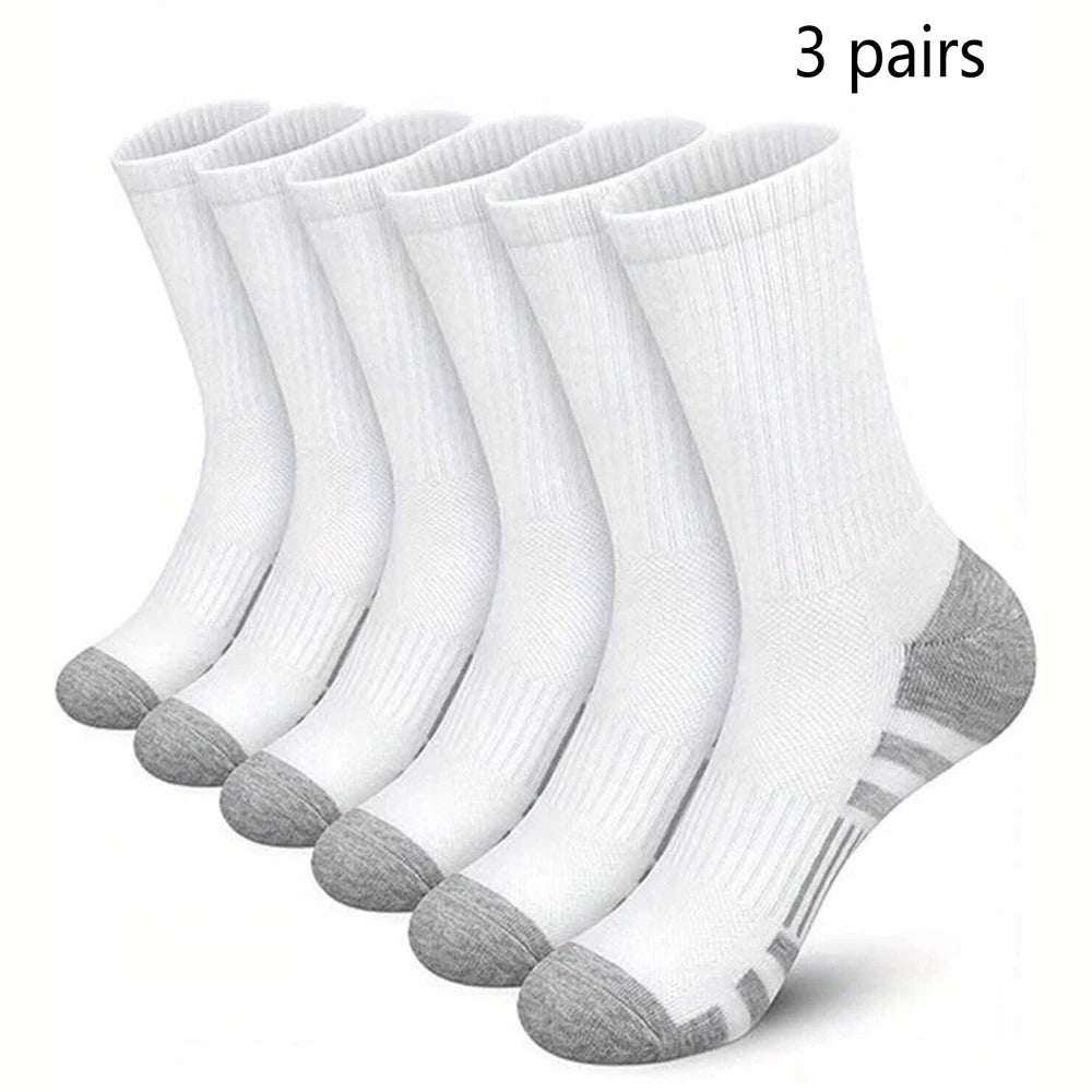 3 Pairs Men's Outdoor Gym Socks Comfortable Ground-Gripping EU 40-45 3 Pairs WH