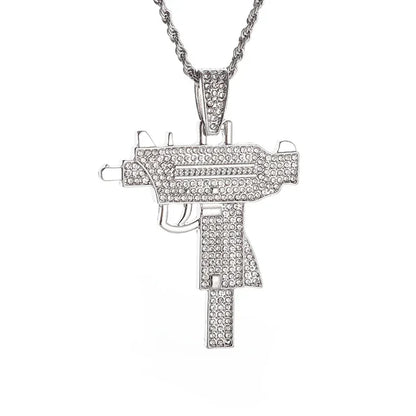 Cubic Zirconia Hip Hop XO Pendant Necklace for Men and Women