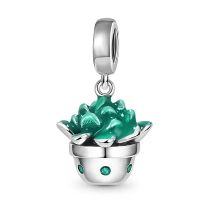 Sterling Silver Four-Leaf Clover Charm Bracelet for Women B2031