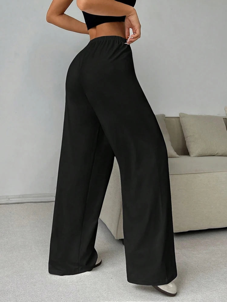 Casual Sporty Womens Pants Loose Fit Fashion Long Trousers