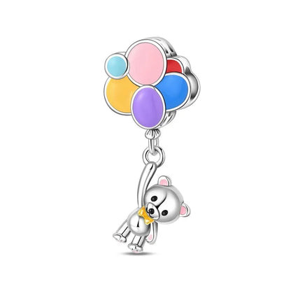 925 Sterling Silver Little Bear Butterfly Flower Fish Charms Beads for DIY Jewelry and Gift Bracelets