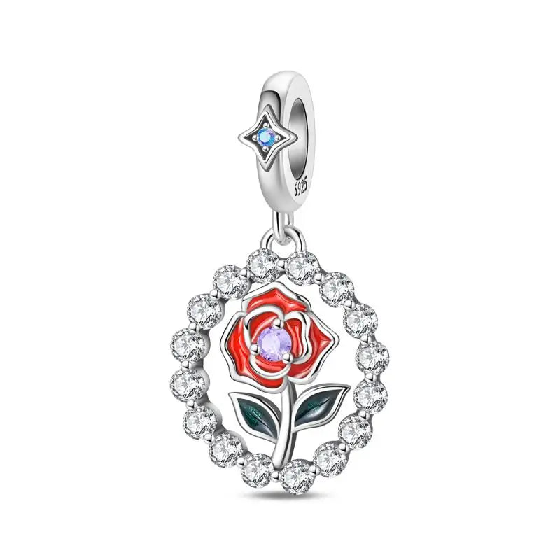 Genuine 925 Sterling Silver Heart Charm Bead for Mother's Day Bracelet Gift