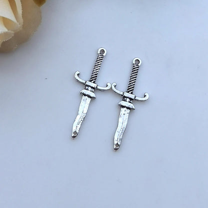 5 Piece Hand Sword Pendant Set DIY Unisex Gothic Charms