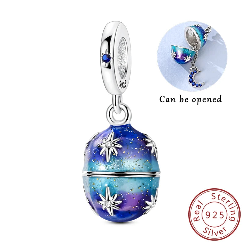 Sterling Silver Charms Set for DIY Pendant Bracelets Creative Jewelry Collection KTC1709