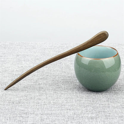 Vintage Green Sandalwood Hair Stick Chinese Style Natural Wood Hairpin Jewelry