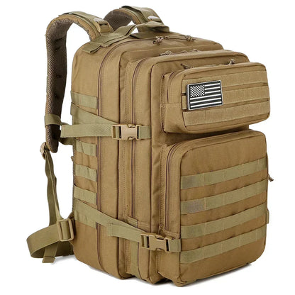 45L Large Capacity Tactical Backpacks for Men and Women Khaki