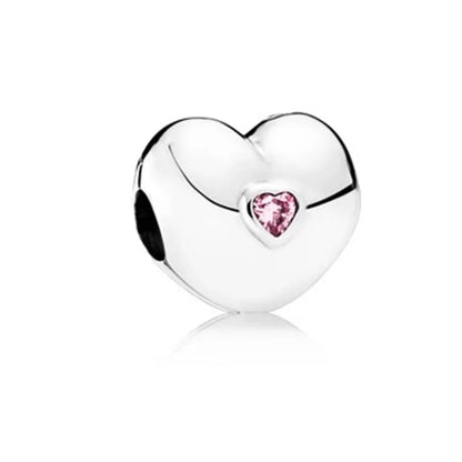 Elegant 925 Sterling Silver Bow Charm with Zircon for Mother's Day Bracelet