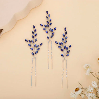 Elegant Rhinestone Bridal Hairpins with 7 Colors Flower Design for Weddings and Parties