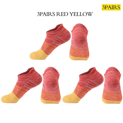 3 Pairs Womens Anti Slip Terry Cushion Running Socks