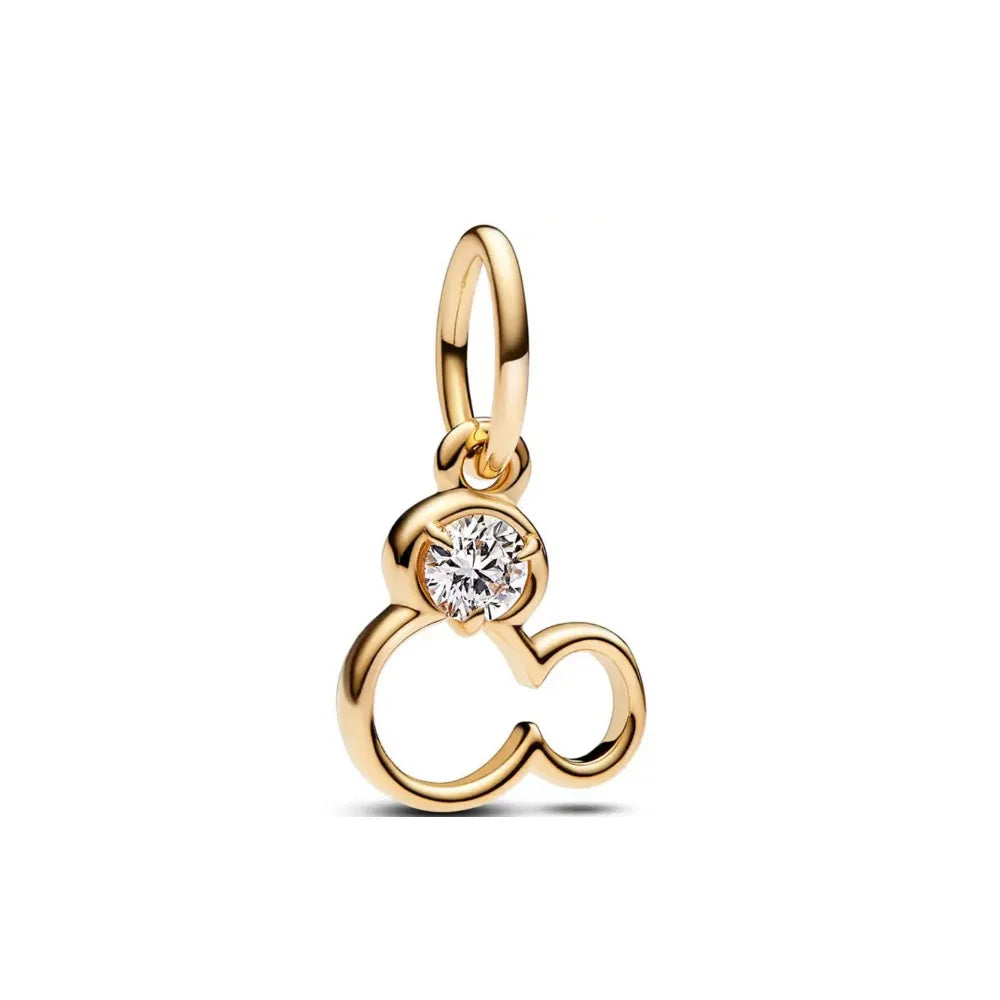 Exquisite 925 Silver Elephant Beads and Mouse Pendant for European Original Bracelet DIY Jewelry