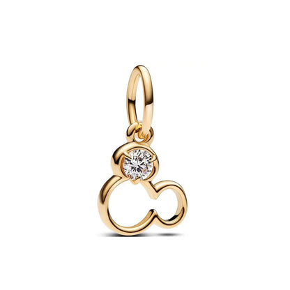 Exquisite 925 Silver Elephant Beads and Mouse Pendant for European Original Bracelet DIY Jewelry