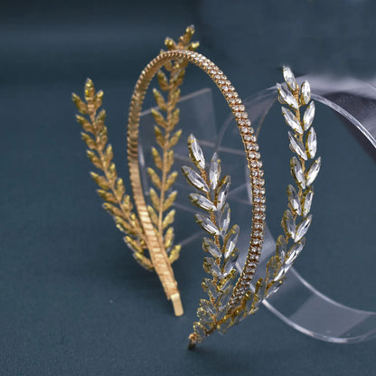 Elegant Rhinestone Wedding Tiara Silver Crystal Bride Headband